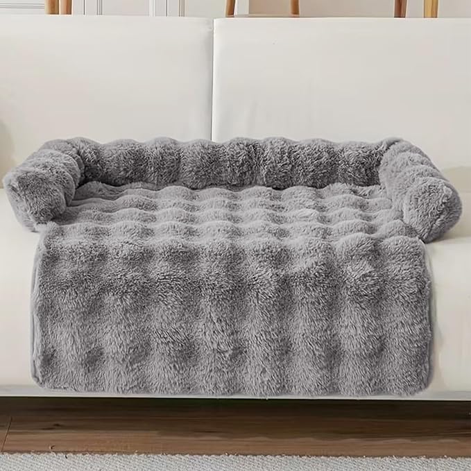 Dog Bed for Couch - Raised Edge Furniture Protector with Soft Plush Material, Calming Dog Bed for Home Kitchen Living Room Nursery Apartment Daily Rest, Comfortable Design