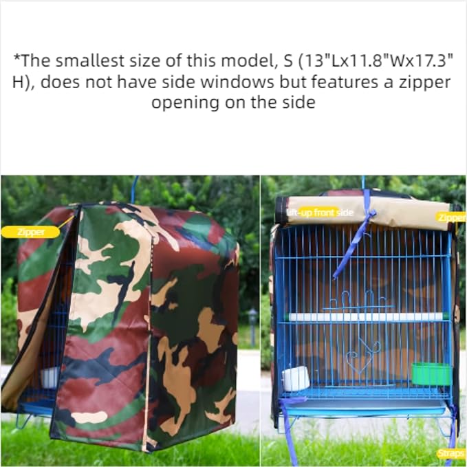 MANON ROSA Bird Cage Cover - Lightproof Birdcage Covers Nighttime- Ideal for Parrots Cockatiels Parakeets Cockatoos Lovebirds Finches Budgerigars Conure (XL(14.2" Lx13.4 Wx20.5 H),Blue)