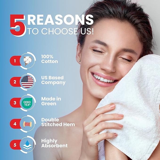 Infinitee Xclusives Luxury Wash Cloths for Showering [13x13] – 100% Cotton Washcloths [Pack of 4], Soft and Absorbent Face Towels for Bathroom Wash Clothes, Gym, and Spa (Vivid Green)