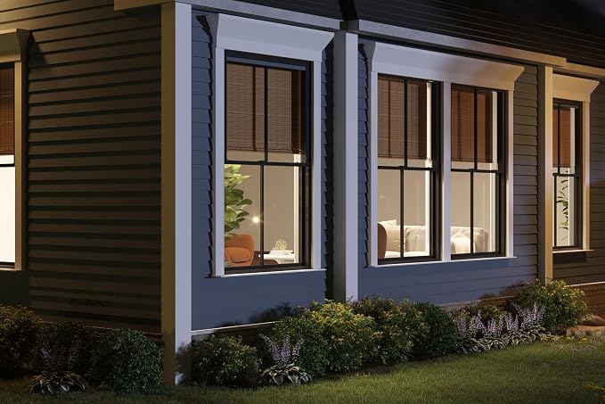 Windowsandgarden Cordless Woven Wood Roman Shades, 58W x 72H, Eastfield Teak