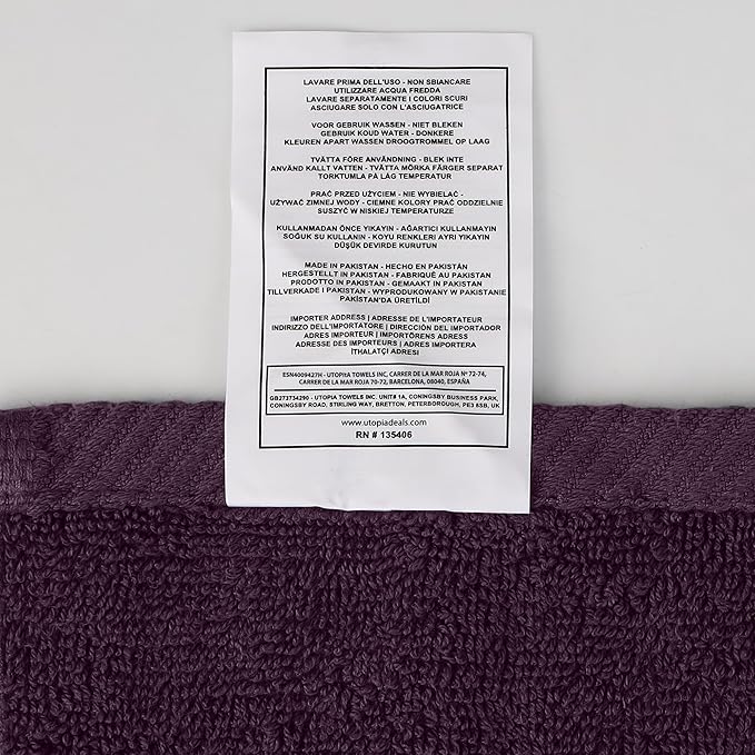 Utopia Towels 4 Pack Premium Bath Towels Set, 27 by 54 Inches, 100% Ring Spun Cotton 600GSM, Lightweight and Highly Absorbent Quick Drying Towels, Perfect for Daily Use, Plum