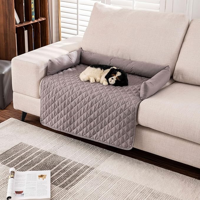 Dog Bed Cover & Couch Protector - Anti-Slip & Waterproof Pet Pad, Cozy Nest for Dogs, Ideal for Sofa, Bed & Car Seat Cushion - Furniture Protector Red L