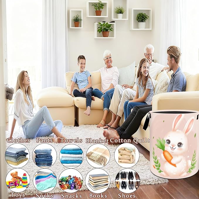 Cute Kitten and Butterfly Laundry Basket, Dirty Collapsible Clothes Toy Organizer Hamper for Kids Adults, Oxford Cloth Waterproof Storage Bin for Bedroom Bathroom Home Decor Gifts, 19.7"X15.7"
