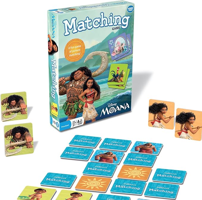 Wonder Forge Disney Moana Matching Game - Fun and Educational Memory Game for Boys and Girls Ages 3-5 - Featuring Moana and Maui - Toddler Learning Activity