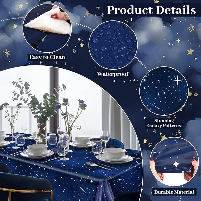 Kochorie 100 Ft X 54 Inch Space Galaxy Tablecloth Roll
