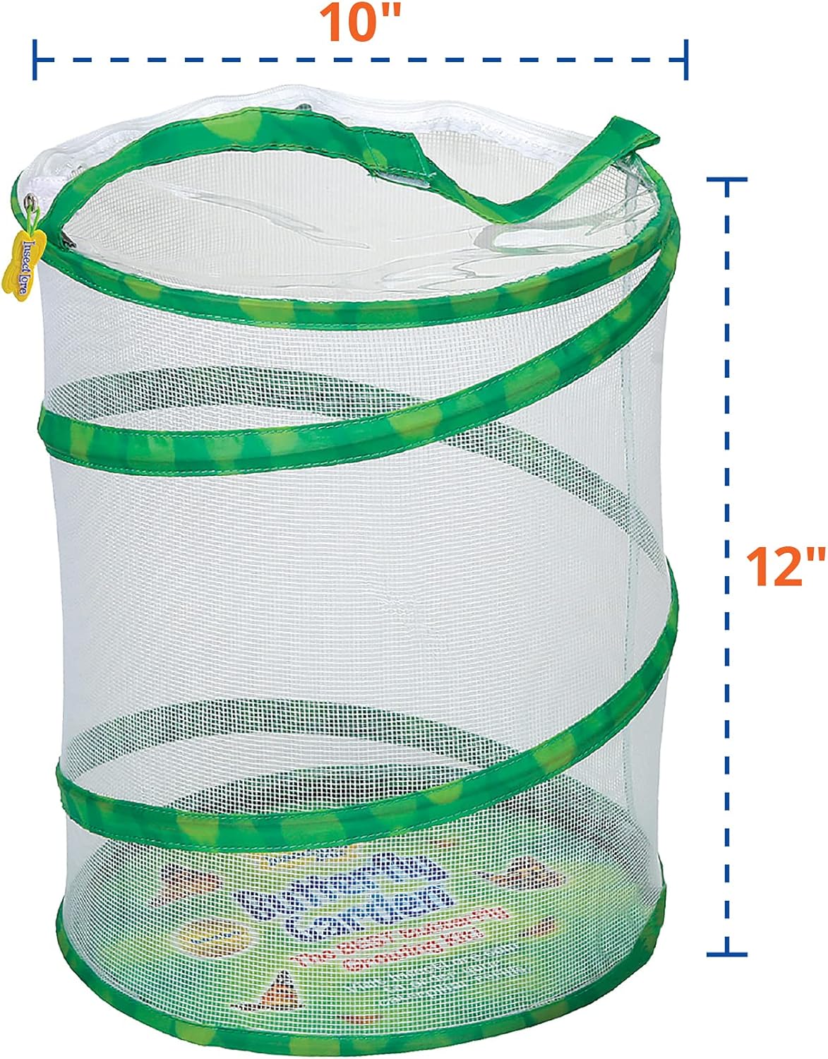 Insect Lore Butterfly Garden Kit with Live Caterpillars – Grow 10 Painted Lady Butterflies - STEM Learning Activity, Habitat with Journal, Stickers, Seeds & Figurines - As Seen on TV