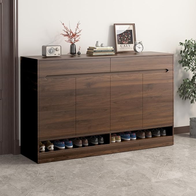 BOMENG Large Walnut Wood Contact Paper Matte 16"x591" Dark Brown Wood Wallpaper