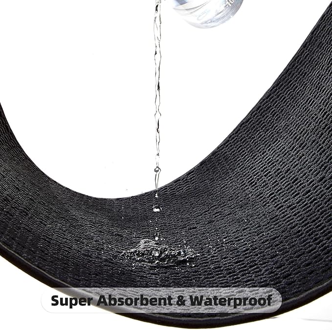 Black Bathroom Rugs Non Slip Washable, Super Absorbent Thin Bath Mat Small Quick Dry Low Pile Bathroom Rug, Black 16''x24''