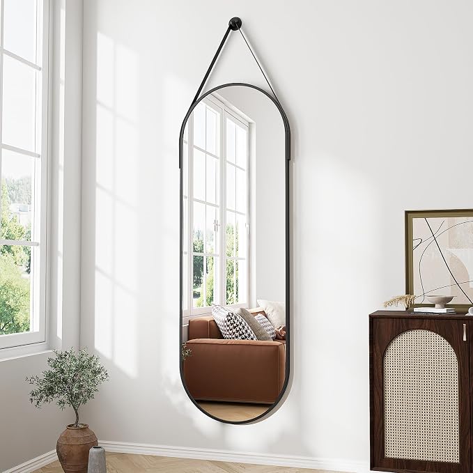 Full Length Mirror, Oval Wall Mounted Mirror