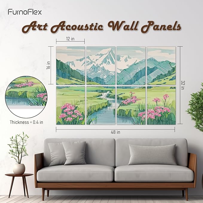 Art Acoustic Panels Tiles Decorative Room Sound Proof Foam Absorbing Panels