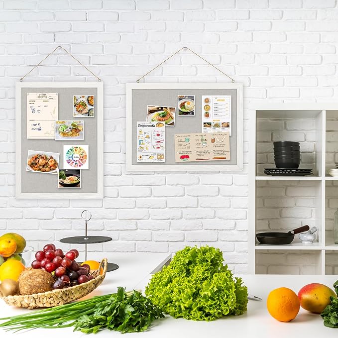 DOLLAR BOSS Cork Boards with Linen 2-Pack 16''X 12'' Cork Board