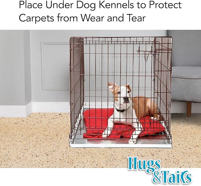 Under Pet Cage Mat for Bird Cages, Reptile Aquariums, Dog Kennels, Water-Resistant Pad for Hard Floors and Surfaces, 46 Inches x 96 Inches, Black