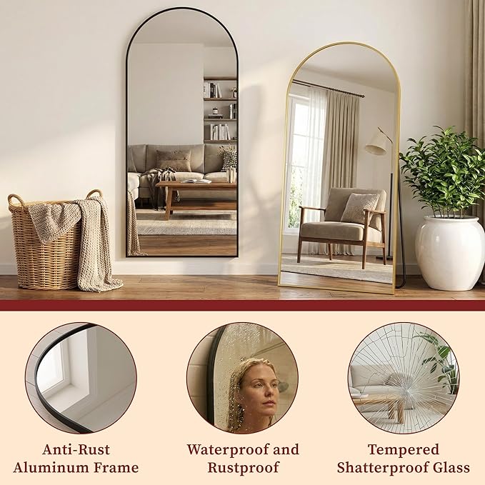 Suidia 56"x14" Arched Full Length Mirror