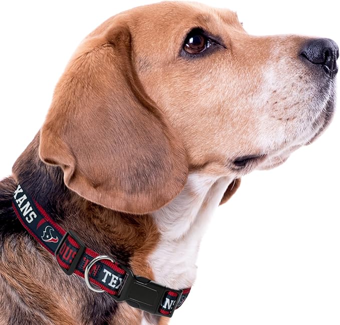 NFL PET Collar Houston Texans Dog Collar, Small Football Team Collar for Dogs & Cats. A Shiny & Colorful Cat Collar & Dog Collar Licensed by The NFL