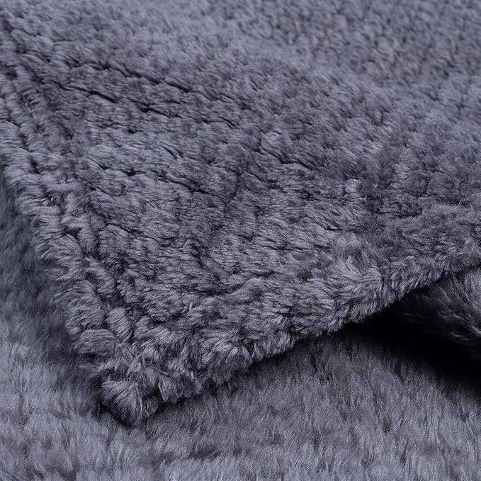 Pet Blanket Warm Soft Dog Blankets Washable Cat Throw Blankets Sofa Bed Couch Furniture Protector Cover for Small Medium Large Dogs Cats, Purple, 39" x 63"
