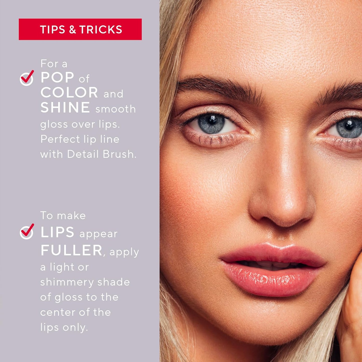 Mirabella Luxe Advanced Lip Gloss, Hydrating Non-Sticky High-Shine Lip Gloss for Women, Infused with Vitamin E & Jojoba Oil, Long-Lasting & Cruelty-Free - Mauvelous (Rose Mauve)
