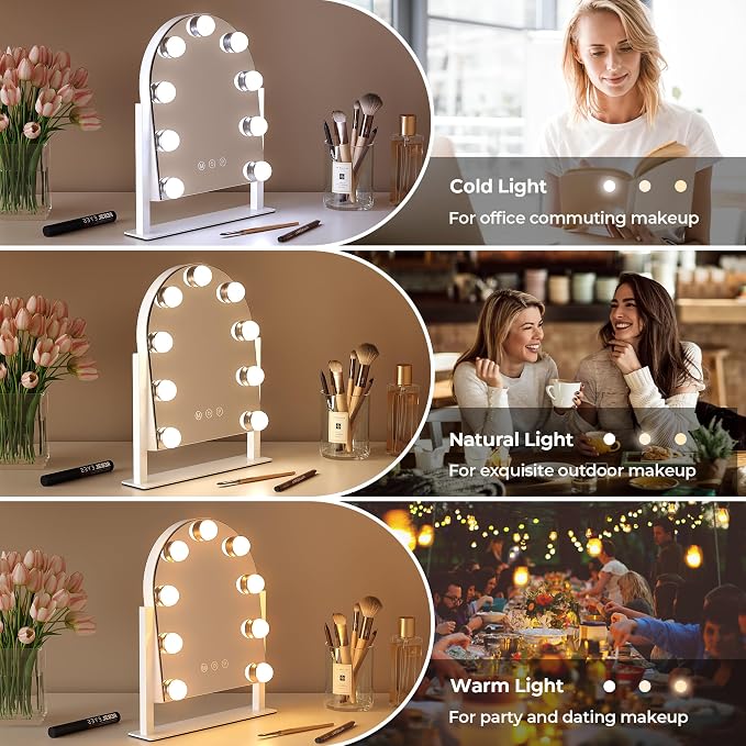 ZL ZELing Makeup Mirror with Lights, Vanity Mirror with Lights, Lighted Makeup