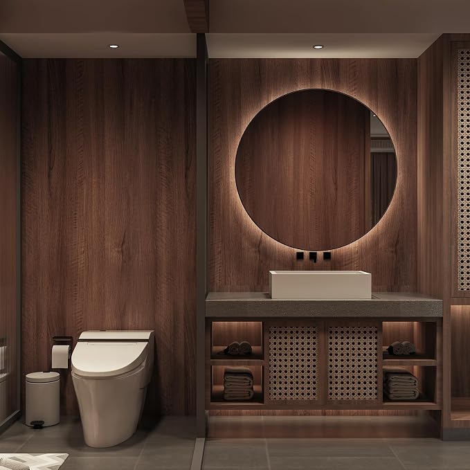 Walnut Wood Contact Paper 31x157 inch Wood Peel and Stick Wallpaper Matt Thick
