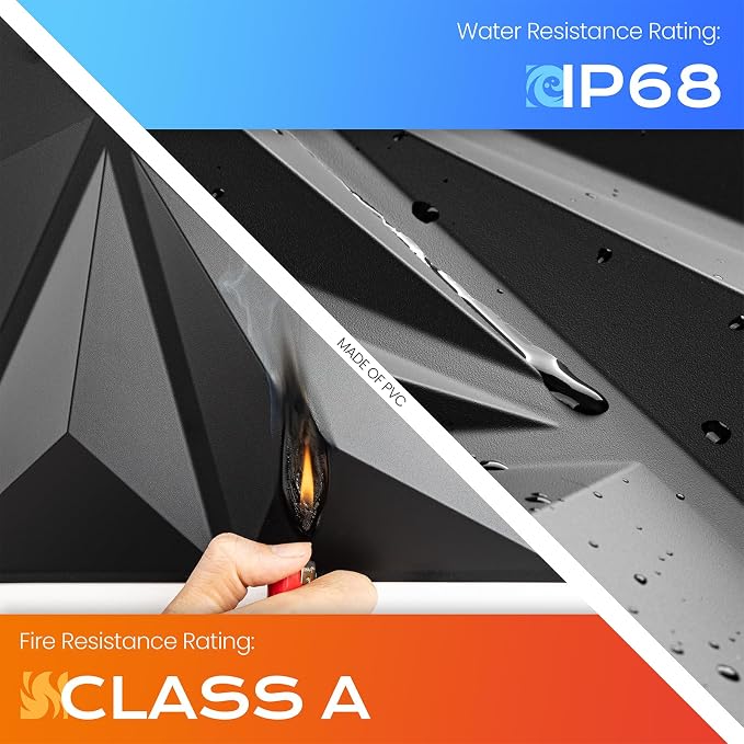Sonicism Wall Panels Upgrade 72 Pack, 0.7”x11.8”x11.8”Pyramid 3D Wall Panels
