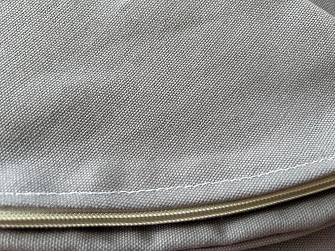 Organic Cotton Canvas Dog Bed: Removable Cover, Natural Fill - Made in USA (Blue Gray, X Large 42" x 8" inches)