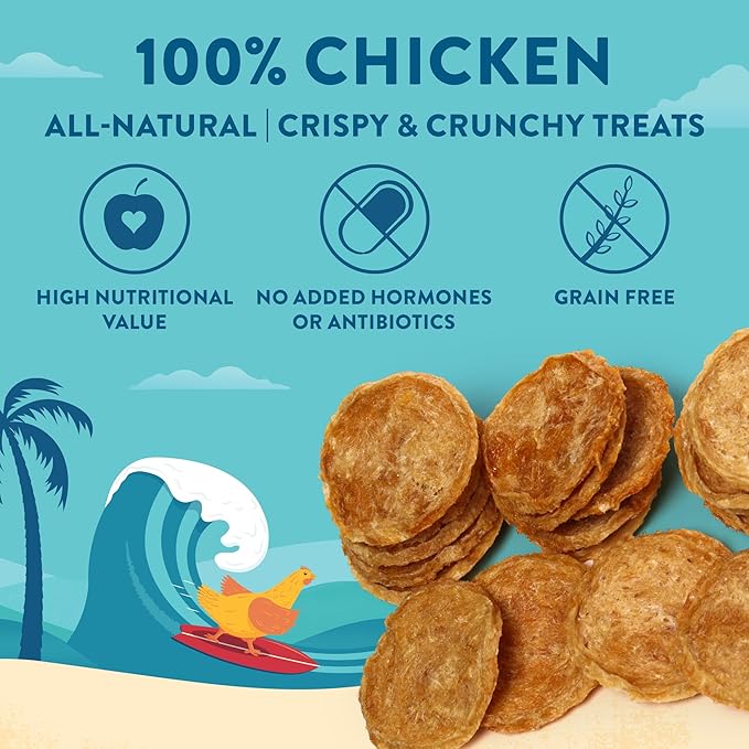 Chicken Chips – Single Ingredient Dog Treats, All Natural & Healthy Training Snacks for Small, Medium & Large Breeds, Puppies – High Protein, Made in US 3oz