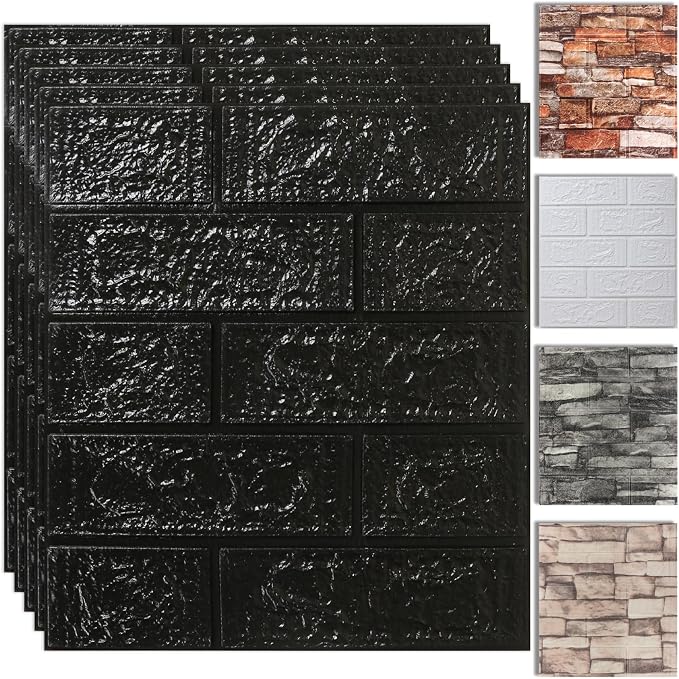 30PCS 3D Wall Panels Peel and Stick Foam, Self-Adhesive Decorative 3D Brick