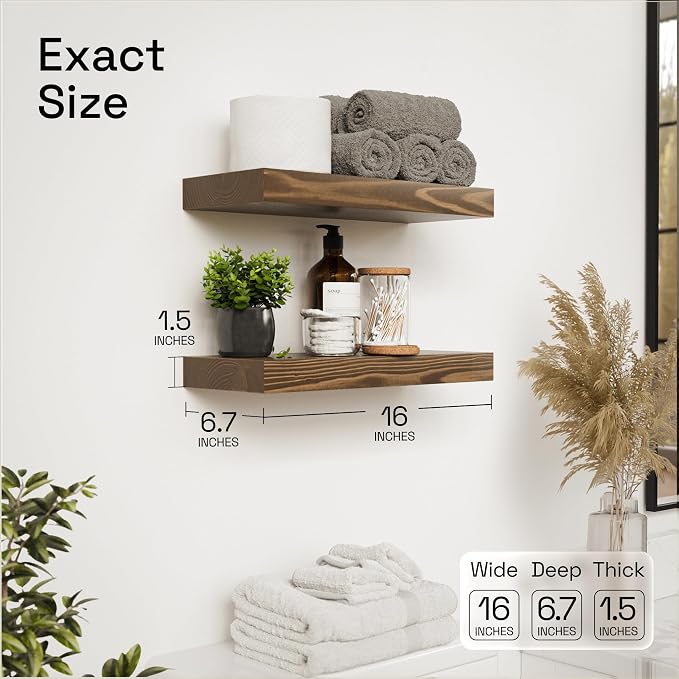 BAOBAB WORKSHOP Wood Floating Shelves