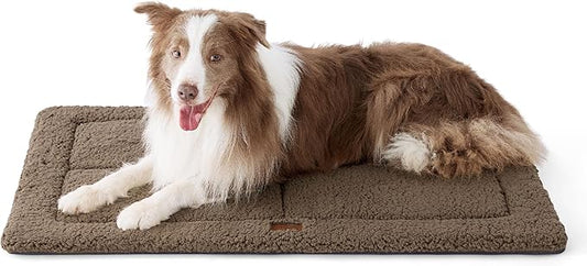 Bedsure Washable Dog Crate Bed for Large Dogs, Soft Foam Floor Pet Mat, Versatile Lightweight Pet Crate Pad for Cages