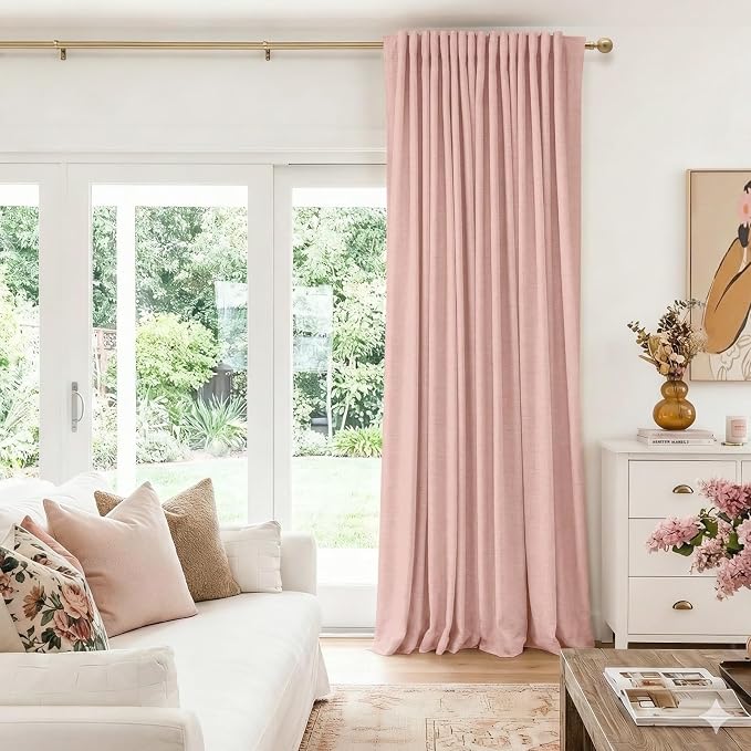 100% Blackout Shield Linen Blackout Curtains