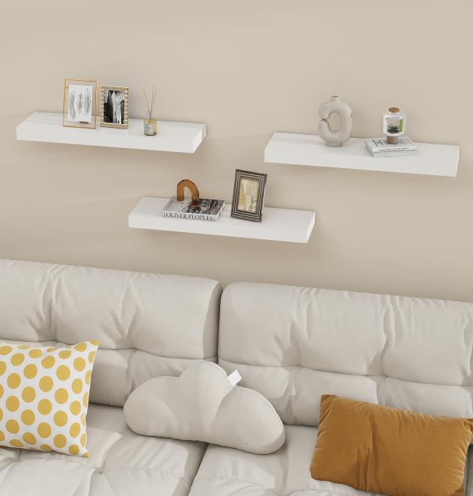 Vervida® White Floating Shelves