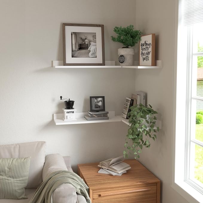 WOPITUES Floating Shelves, Wall Mounted Shelves
