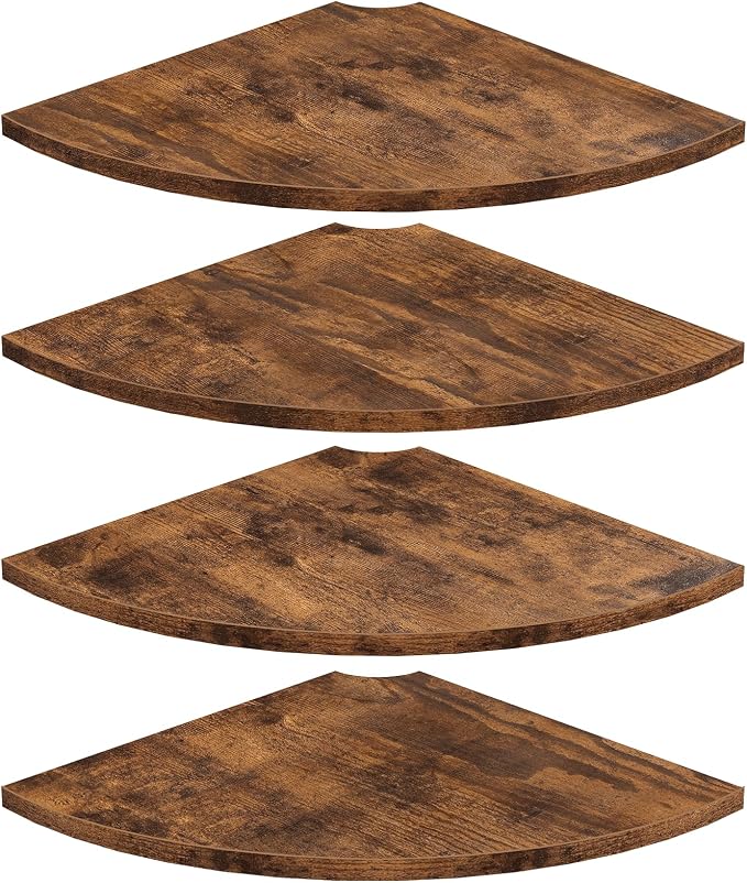 Homode Corner Wall Shelf, 12 Inch Wide Round Corner Floating Shelves