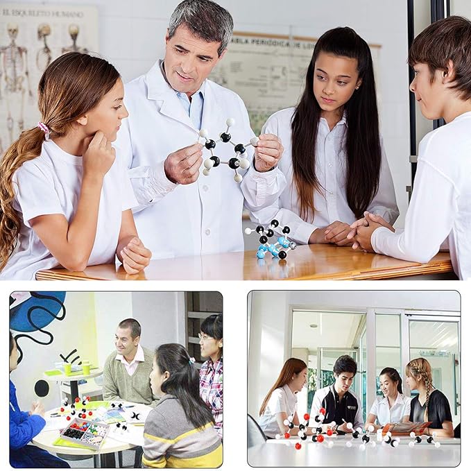 RELIANCER Molecular Model Kit,419PCS Organic Molecular Chemistry Set w/Atoms & Bonds,Molecular Structures Building Kit for Chemistry Learning,STEM Science Kits for Teachers,Students,Young Scientists