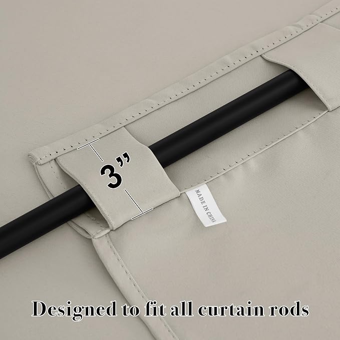 RYB HOME Blackout Curtains for Living Room, Privacy Thermal Insulating Window