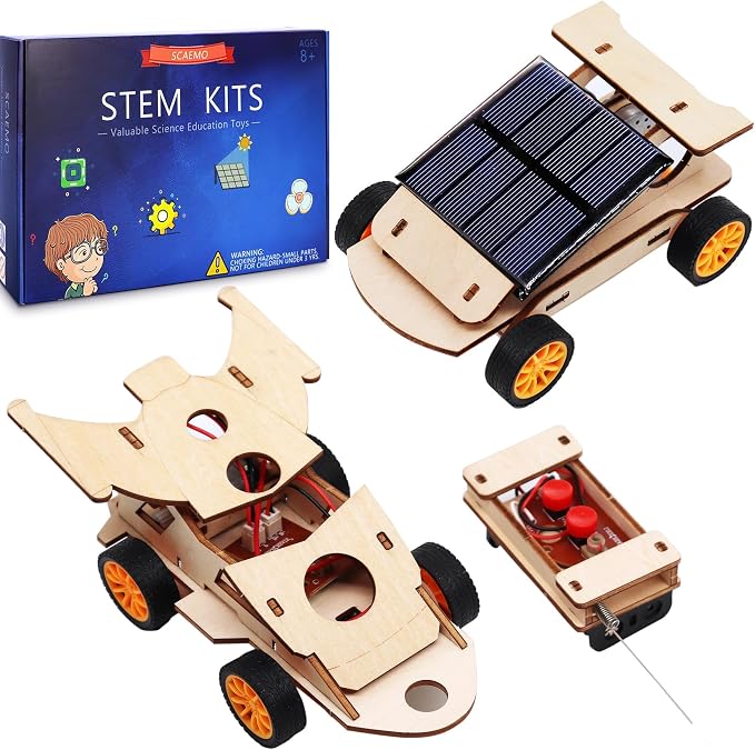 DIY RC Car Kit, Build Your Own Solar Car - Stem Projects for Kids Ages 8-12, Science Experiments for Kids 9-12, STEM Toys for 8 9 10 11 12 Year Old Boys Gifts
