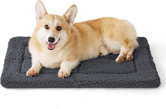 Bedsure Washable Dog Crate Bed for Medium Dogs, Soft Foam Floor Pet Mat, Versatile Lightweight Pet Crate Pad for Kennel