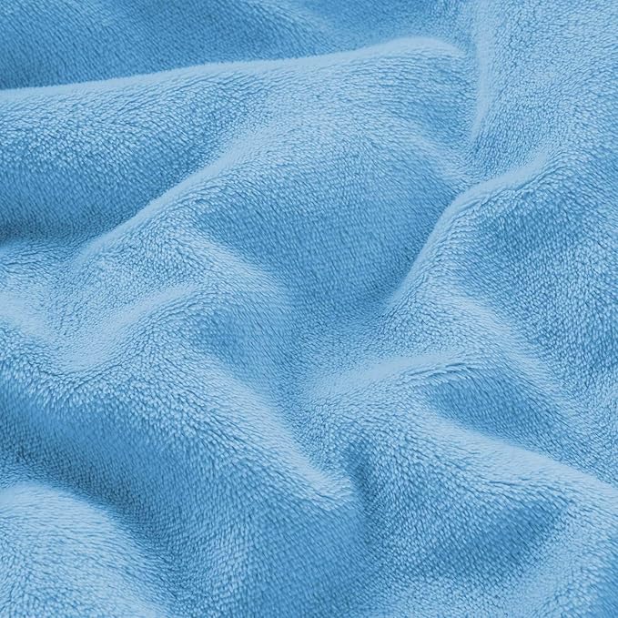 IR Imperial Rooms Sherpa Fleece Throw Blanket for Couch - Soft and Fuzzy Light Blue Blanket for Winter - Reversible Thick and Warm Fluffy Throw Blankets for Bed, Camping and Travel, 50x60 Inches