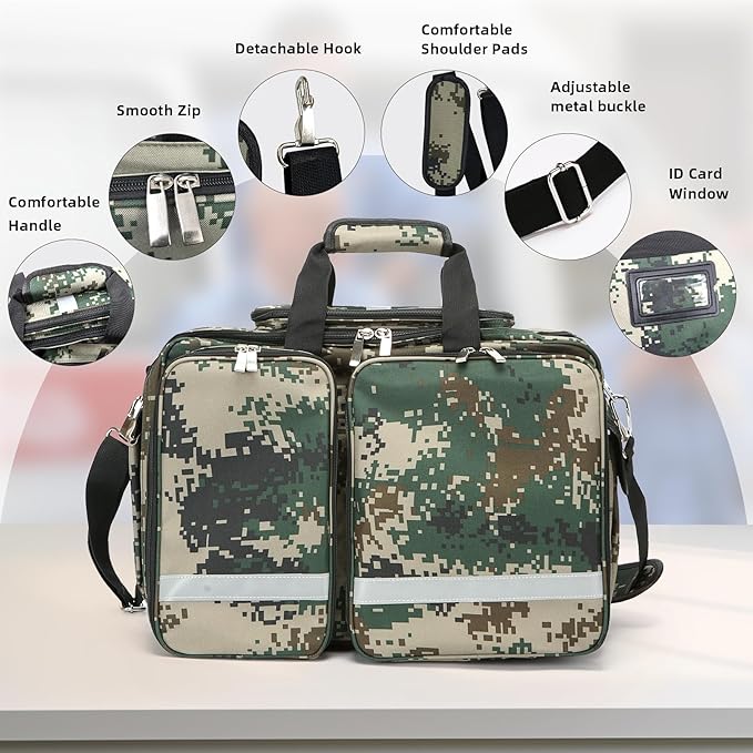 Medical Bag Empty First Aid Bag Emergency Organizer,First Responder Bag, Trauma Bag EMT for Nurses,Home Health Care (Bag Only)