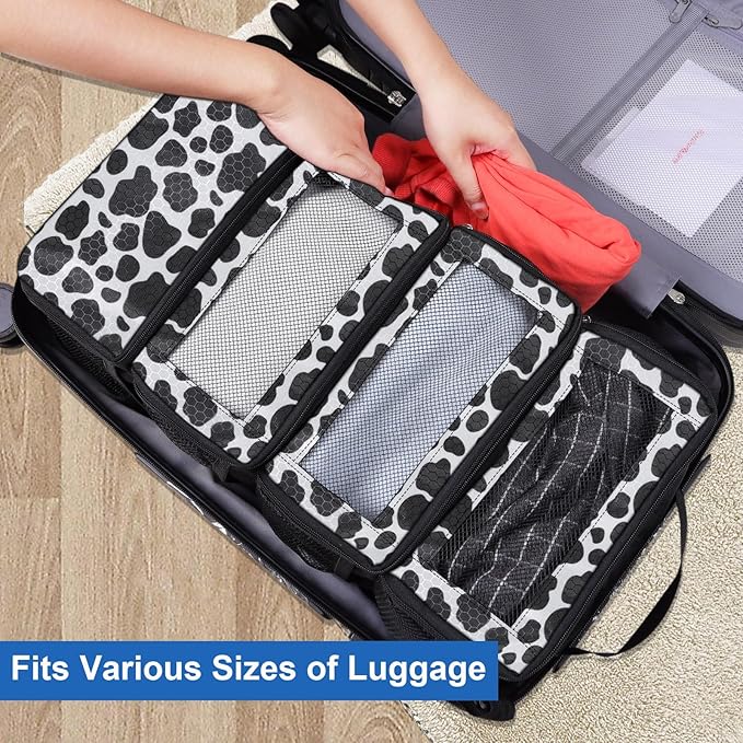 Suitcase Organizer, Travel Luggage Organizer Portable Hanging Travel Shelves Collapsible Hanging Packing Cubes for Carry on Suitcase