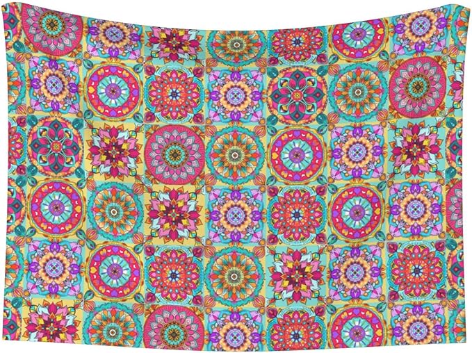 Boho Throw Blanket - Colorful Bohemian Floral Blanket for Dog Cat Pet Blankets 40x30 for Couch Sofa Bed
