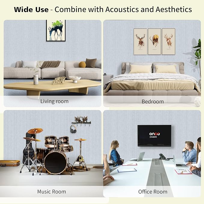 Acoustic Panels, 10 Pack Sound Panels, High-Density Large Acoustic Panels