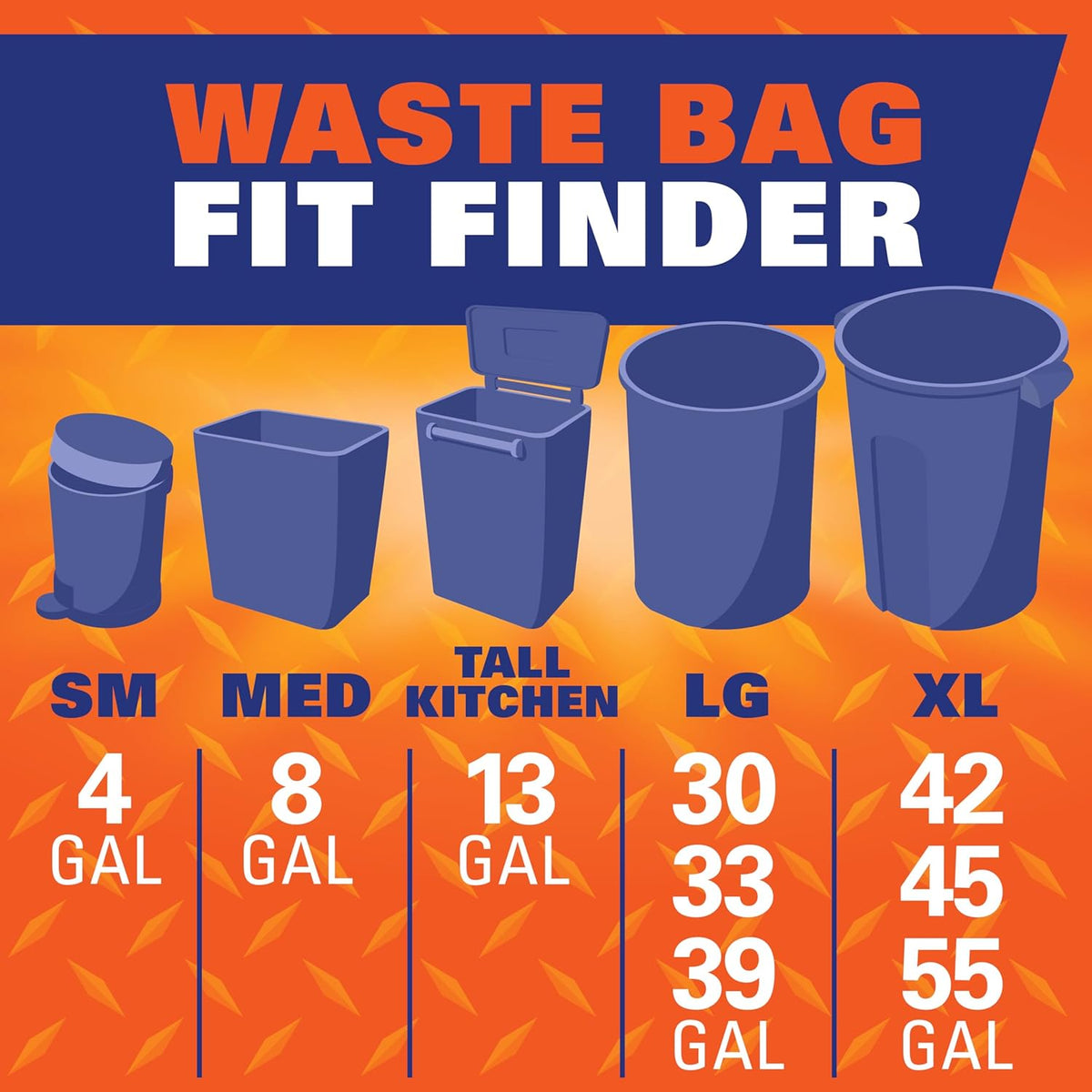Hefty Easy Flaps Multipurpose Large Trash Bags, 30 Gallon, 40 Count