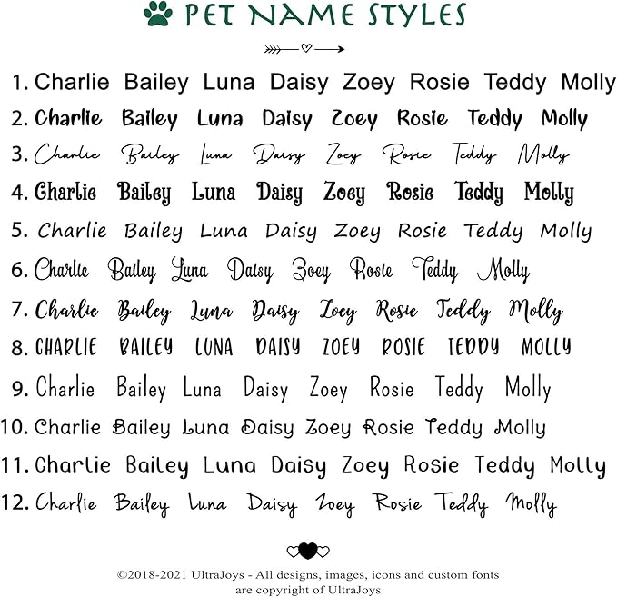 Ultra Joys Dog ID Tag, Custom Dog Tag Personalized Cat Tag, Pet ID Tag, Brushed Stainless Steel Heart Cat Tags Pet Tags Gold Small