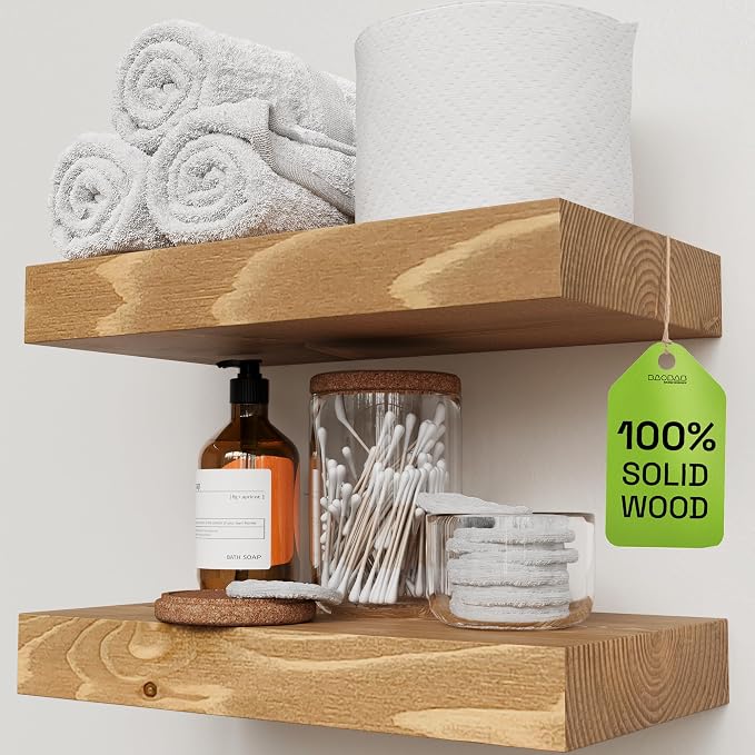 BAOBAB WORKSHOP Natural Wood Floating Shelves
