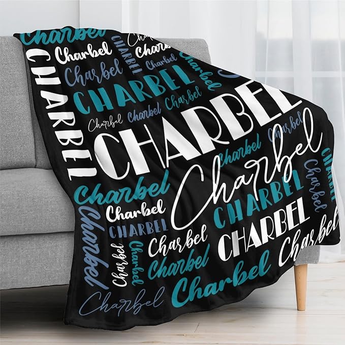Name Blanket Personalized Blanket for Adult Kids Flannel Customize Throw Blanket Custom (Color 13, 50 x 60 Inches)