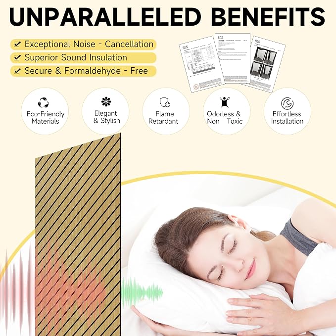 Art Acoustic Panels for Wall, 5 Pack Sound Absorbing Panels, 47.2” x 23.6”