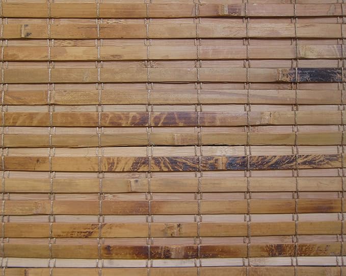 Cordless Woven Wood Roman Shades, 37W x 36H, Hatteras Camel, Sizes 20-72 Wide