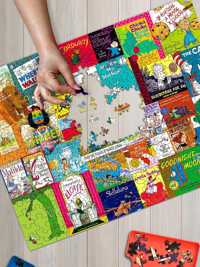 Springbok Childhood Stories 400 Piece Family Jigsaw Puzzle | Made in USA, Eco-Friendly Materials, Three Different Piece Sizes, Poster Included for engaging family puzzle fun