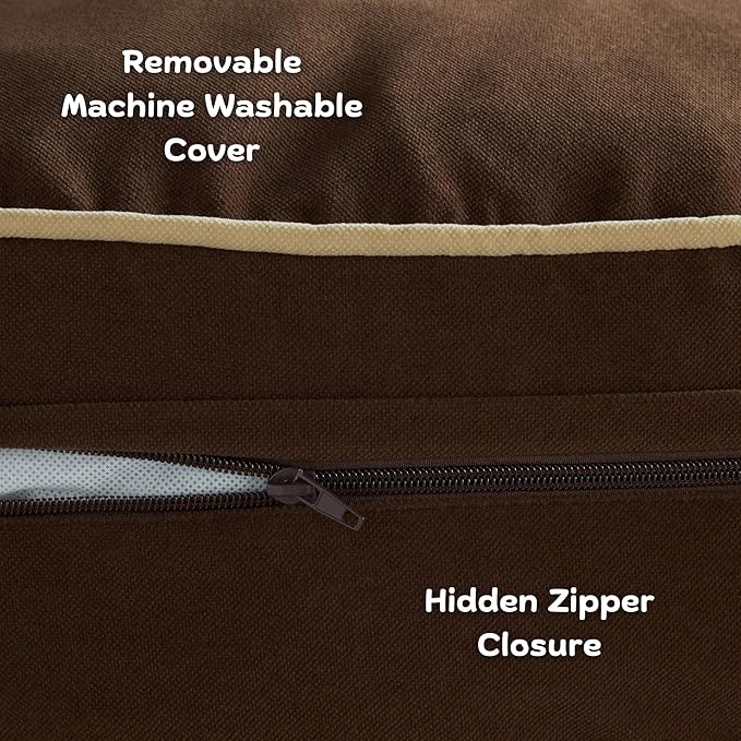Happy Hounds Scout Round Reversible Pillow Dog Bed, Small (30" x 30"), Chocolate