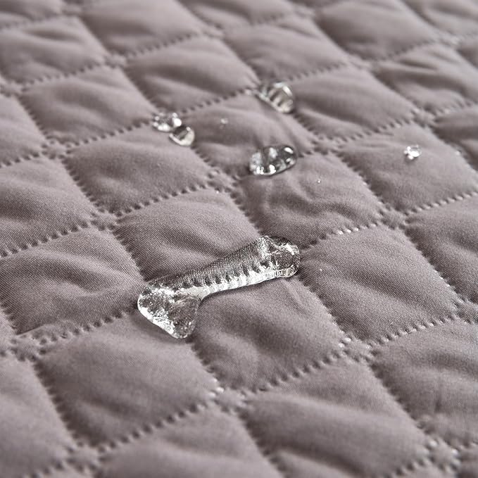 GIBZ Water Resistant Dog Bed Blanket Cover Large Anti Slip Pet Furniture Protector Washable Cat Quilted Mat for Couch, Black, 170x210cm